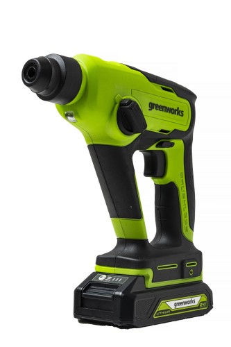 Перфоратор аккумуляторный GREENWORKS GD24SDS1K2 бесщеточный 3803107UA